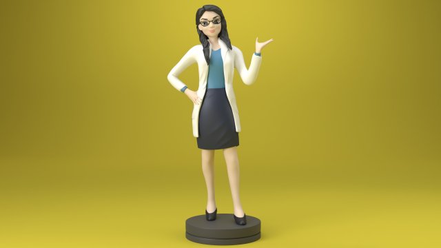 doctor optometrist 3D Print Model .c4d .max .obj .3ds .fbx .stl .blend 
