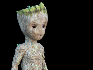 baby groot rig 3D Model