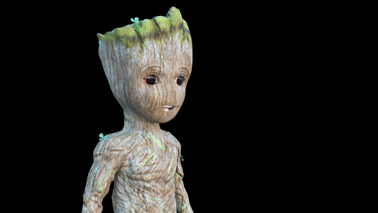 Baby Groot Rig 3d Model In Monster 3dexport