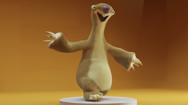 sid ice age 3D Model .c4d .max .obj .3ds .fbx .stl .blend 