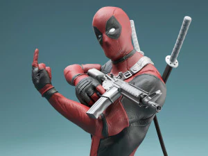 est&aacute;tua de deadpool modelo de impress&atilde;o 3d Modelo de Impressão 3D