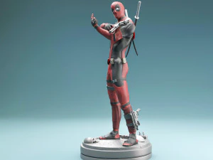 model cetak 3d patung deadpool Model Cetak 3D