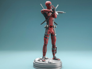 deadpool statue 3d print model 3Dプリントモデル