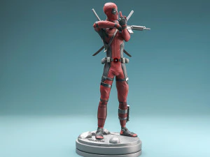 model cetak 3d patung deadpool Model Cetak 3D