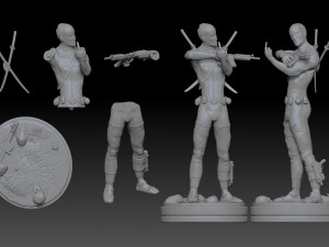 deadpool statue 3d print model 3Dプリントモデル