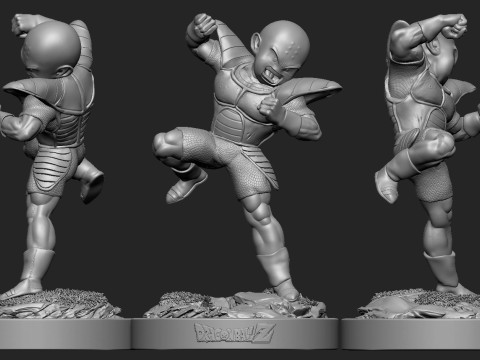 Krillin 3Dプリントモデル