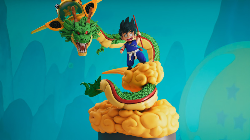 DRAGON BALL KID GOKU Model do druku 3D .c4d .max .obj .3ds .fbx .stl .blend 