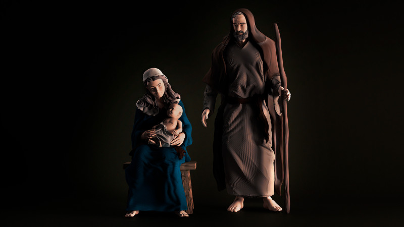 Maria y jose Model do druku 3D .c4d .max .obj .3ds .fbx .stl .blend