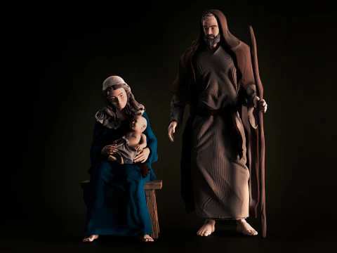 Maria e Jose Modello di stampa 3D