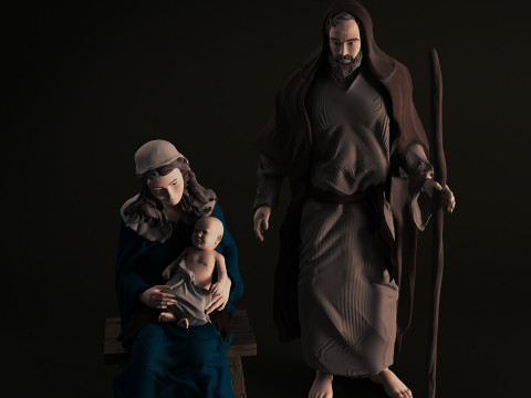 Maria y jose 3D 打印模型