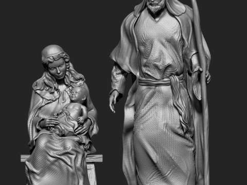 Maria y jose 3D 打印模型