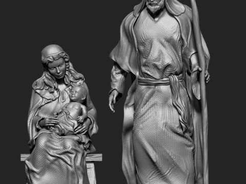 Maria y jose 3D Print Model