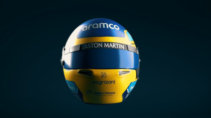 Helmet Fernando Alonso 2024 Model 3D .c4d .max .obj .3ds .fbx .stl .blend 