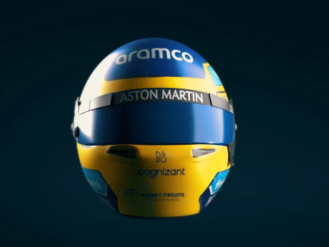 Helm Fernando Alonso 2024 Model 3D