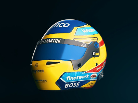 Helmet Fernando Alonso 2024 Model 3D