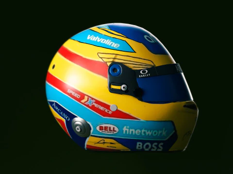 Helmet Fernando Alonso 2024 3D Model