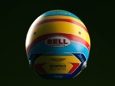 Helmet Fernando Alonso 2024 Model 3D