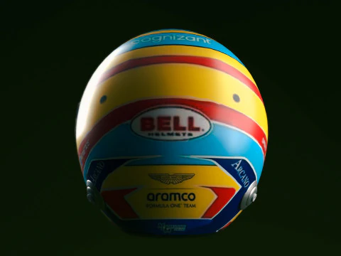 Helmet Fernando Alonso 2024 3D Model