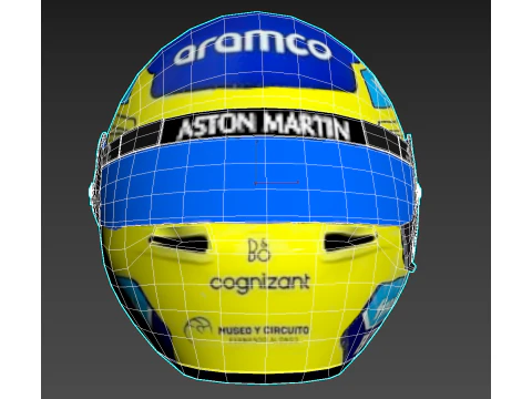 Helmet Fernando Alonso 2024 3D Model