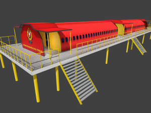 aeroplane fire training 3D Model