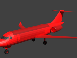 aeroplane low poly Modelo 3D