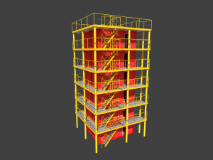 training container storey facilities 3D Model