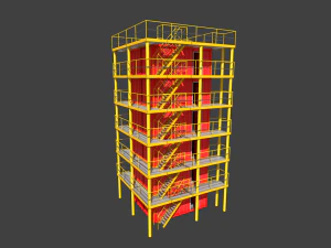 strutture a piani container per l'addestramento Modello 3D