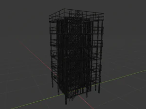 training container storey facilities 3D Model