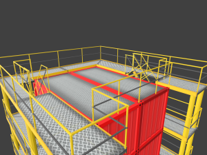training container storey facilities 3D Model