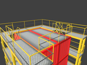 training container storey facilities 3D Model