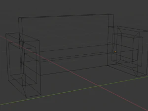couch - double 3D Model