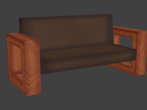 divano - singolo Modello 3D