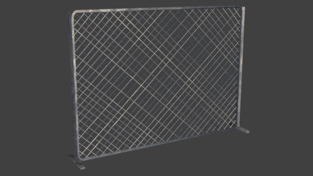fence - metal wire 3D Model .c4d .max .obj .3ds .fbx .stl .blend