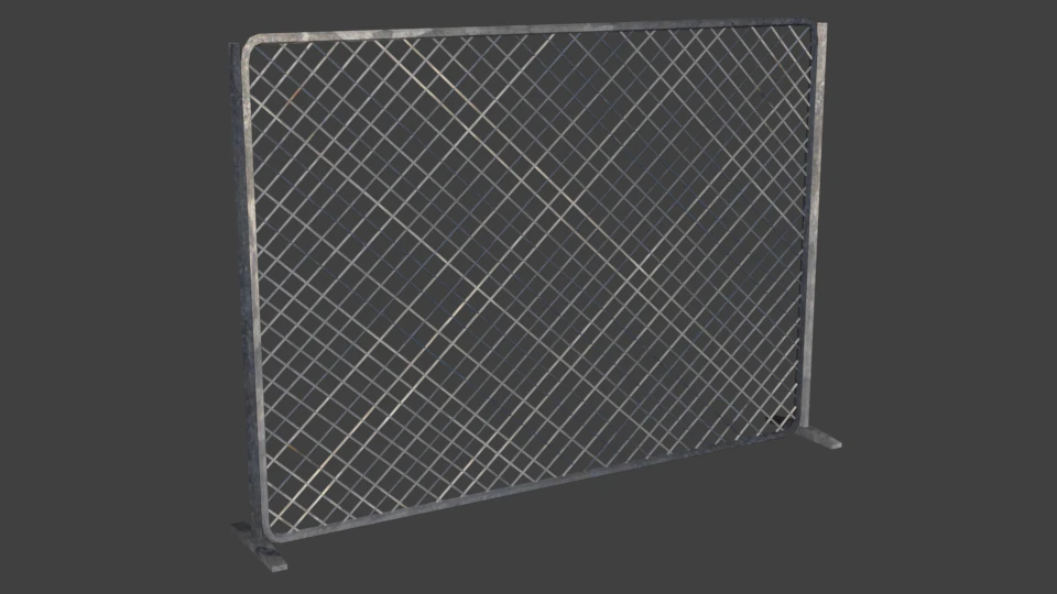 fence - metal wire 3D Model .c4d .max .obj .3ds .fbx .stl .blend