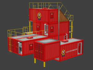 simulatore di flashover Modello 3D