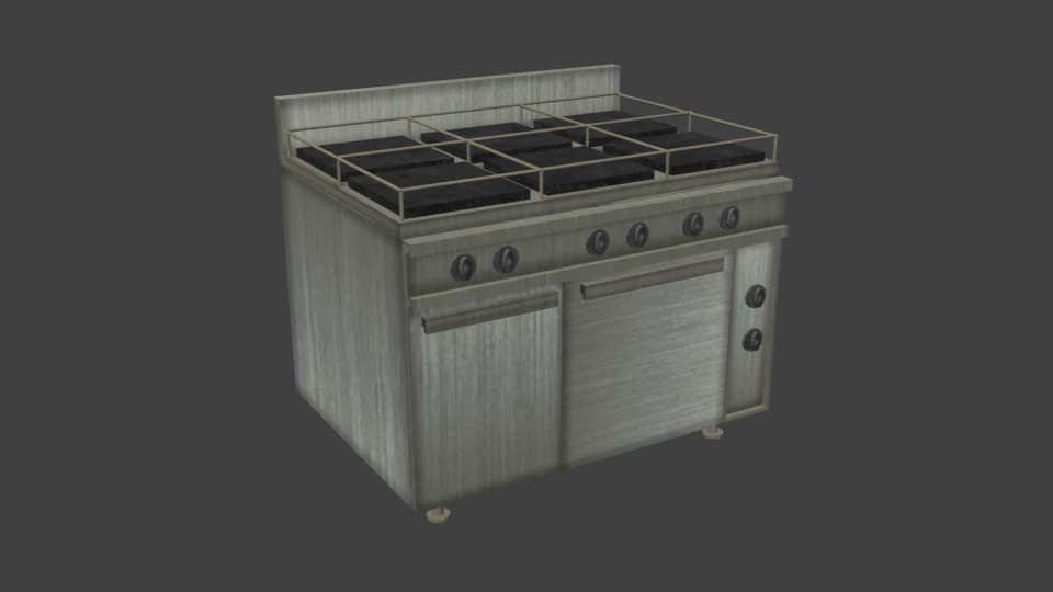 kitchen oven 3D Model .c4d .max .obj .3ds .fbx .stl .blend 