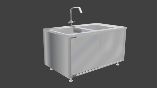kitchen sink Modelo 3D .c4d .max .obj .3ds .fbx .stl .blend 