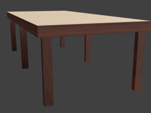 wooden table 3D Model