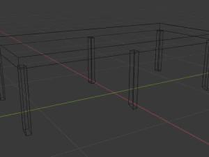 wooden table 3D Model