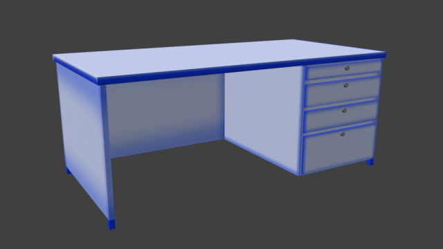 office table Modelo 3D .c4d .max .obj .3ds .fbx .stl .blend 
