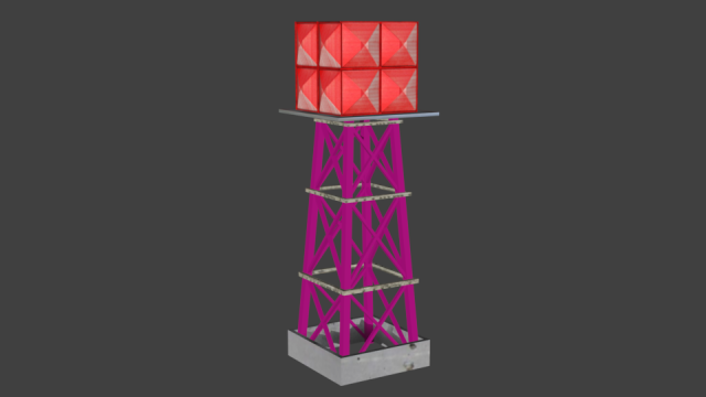 water tower 3D 模型 .c4d .max .obj .3ds .fbx .stl .blend 