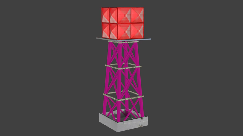 water tower 3D Model .c4d .max .obj .3ds .fbx .stl .blend 