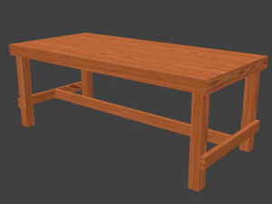 tavolo da lavoro tavolo in legno Modello 3D