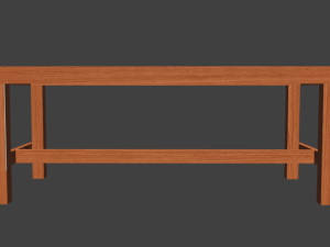 work table wooden table Modèle 3D