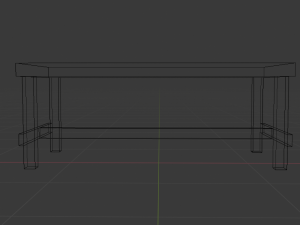 work table wooden table Modèle 3D