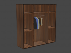 wooden closet 3D Model