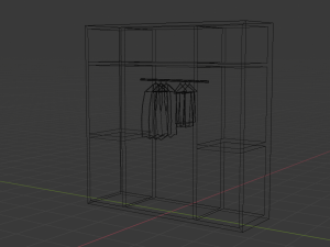 wooden closet 3D 모델