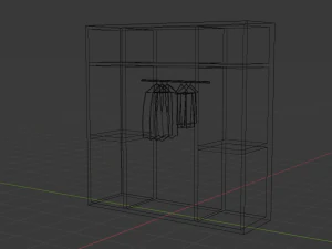 wooden closet 3D Model