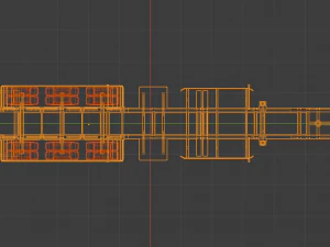 skeletal trailer - semiskel trailer 3D Model