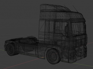 truck - semi truck 3D मॉडल